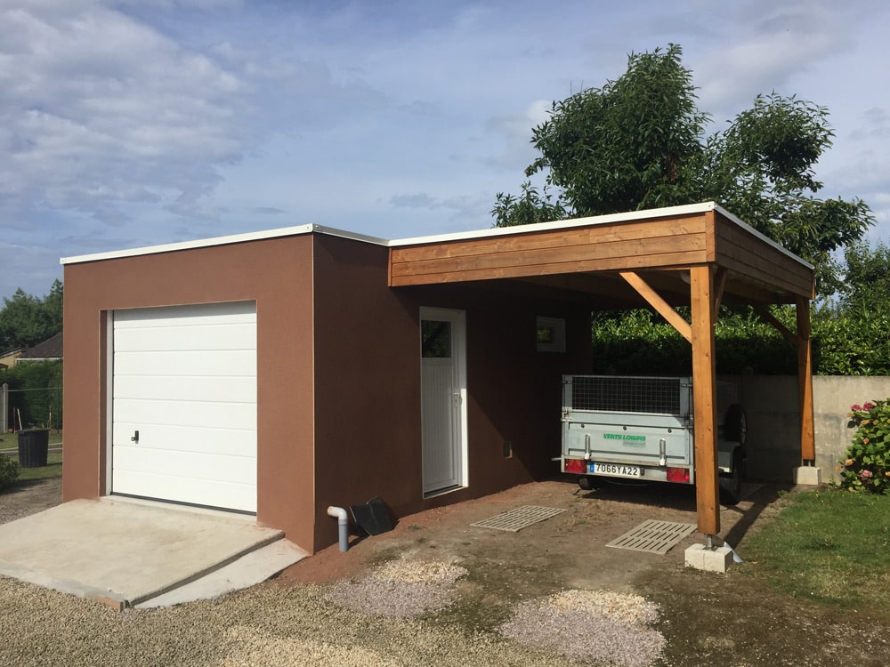 garage toit plat sur mesure