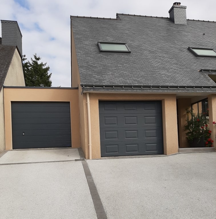 garage accolé en beton