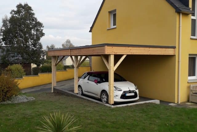 carport accolé maison rennes